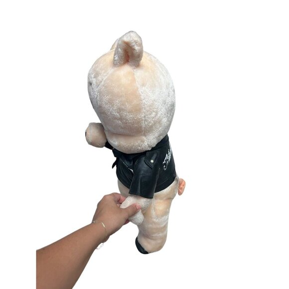 Looney Tunes 1995 Porky Pig That's All Folk's Plush Stuffed Leather Jacket 22” - Picture 7 of 10